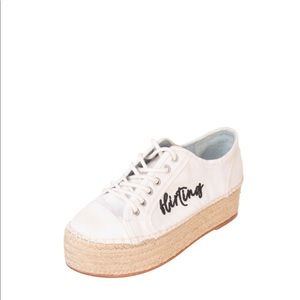 NWOT. Chiara Ferragni CanvasEspadrille Flats.